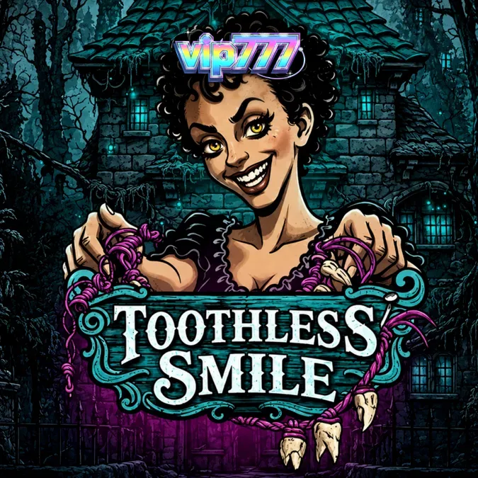 Interface do jogo de slot Toothless Smile com temática de consultório odontológico sombrio